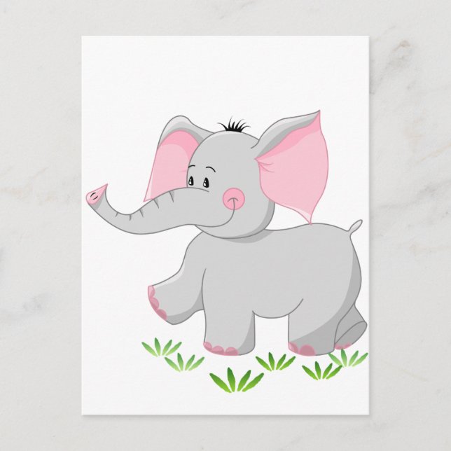 Walking elephant for children postcard (Front)