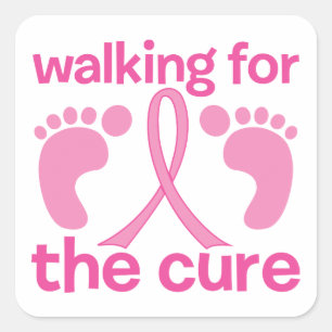 Walking For The Cure Square Sticker