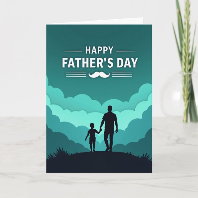 Walking Hands Fathers Day Card (Front)