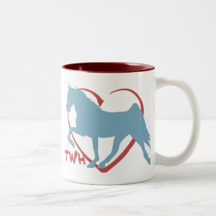 Walking Horse Lover Two-Tone Coffee Mug