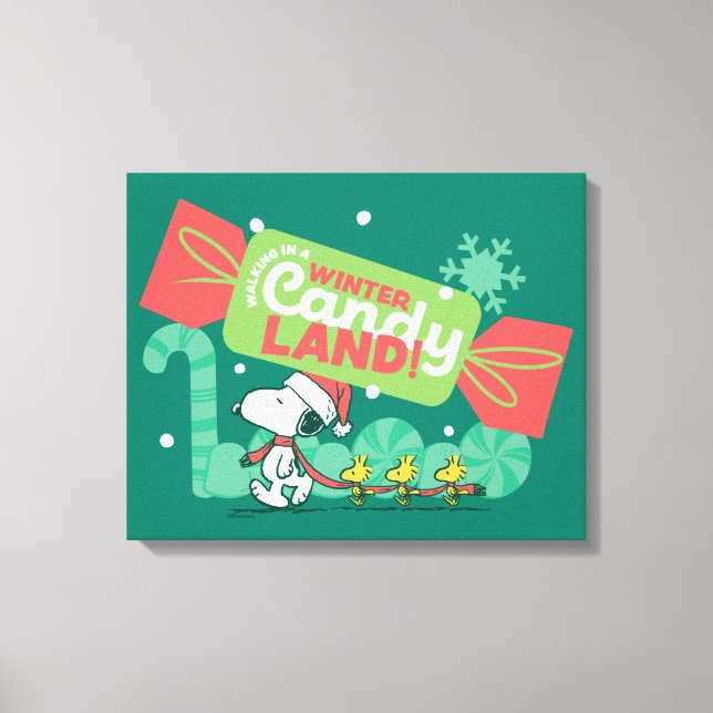 Walking In A Winter Candy Land! Canvas Print (Front)