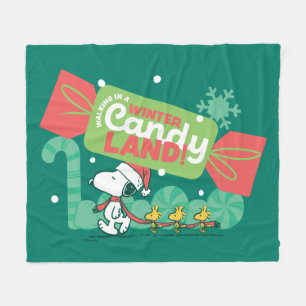 Walking In A Winter Candy Land! Fleece Blanket