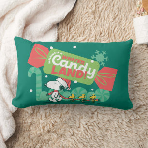 Walking In A Winter Candy Land! Lumbar Cushion