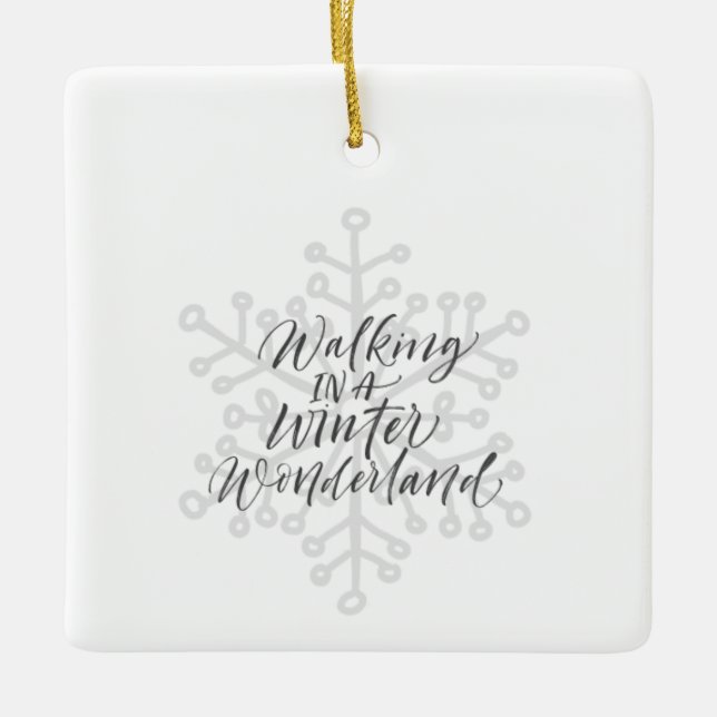 WALKING IN A WINTER WONDERLAND CHRISTMAS ORNAMENT (Front)