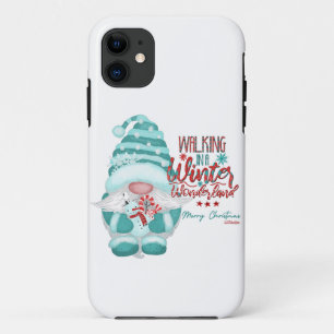WALKING IN A WINTER WONDERLAND gnome christmas iPhone 11 Case