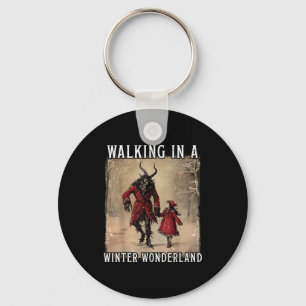 Walking In A Winter Wonderland Krampus Creepy Horr Key Ring