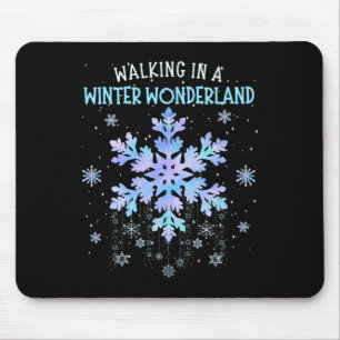 Walking In A Winter Wonderland Tie Dye Snowflake C Mouse Mat