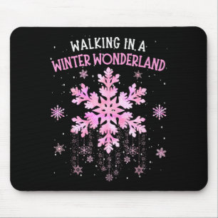 Walking In A Winter Wonderland Tie Dye Snowflake C Mouse Mat