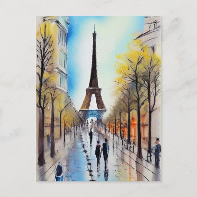 Walking in Paris Postcard (Front)