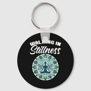 Walking In Stillness Meditation Yoga Lovers Instru Key Ring