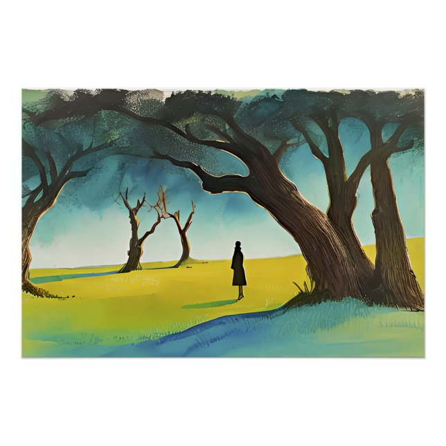 Walking in the forest Glossy Poster (Front)