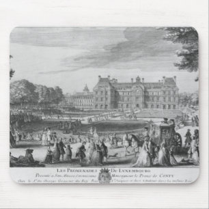 Walking in the Luxembourg gardens, 1729 Mouse Mat