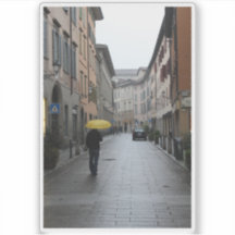 Walking In The Rain In Bergamo