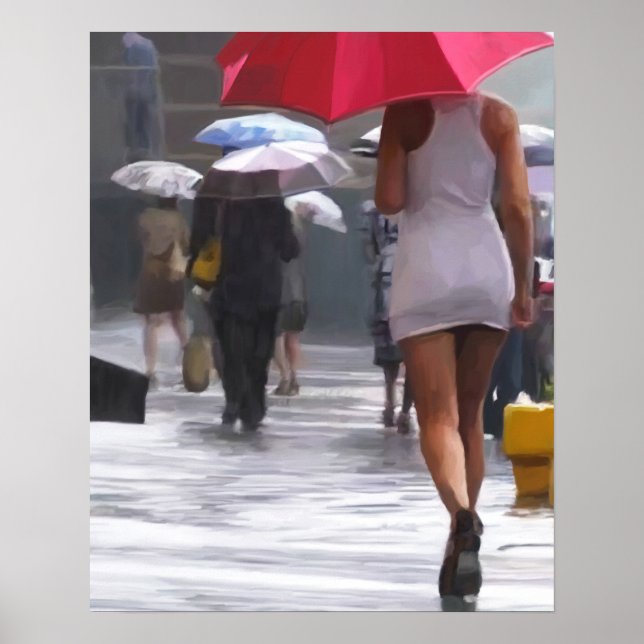 Walking in the rain poster (Front)