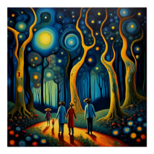 Walking in the woods 6 poster