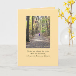 WALKING IN THE WOODS / NATURE/QUOTE/BLANK INSIDE CARD