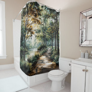 Walking In The Woods Shower Curtain
