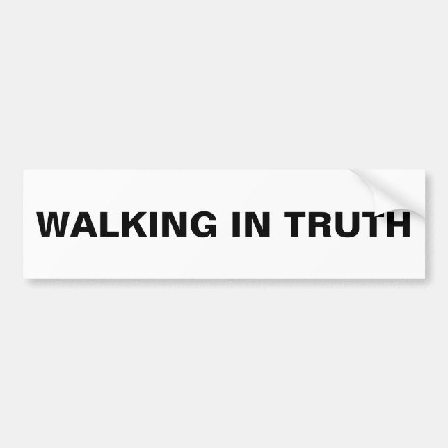 "Walking In Truth" Bumper Sticker (Front)