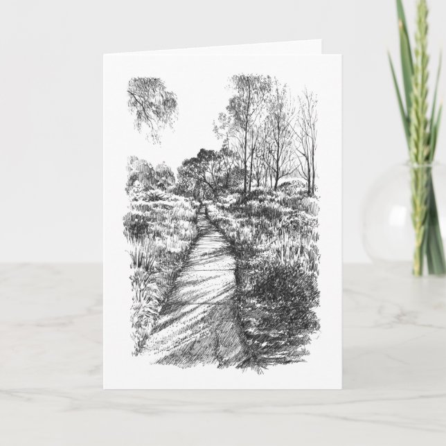 Walking in Winter's Light - Thank You Card (Front)