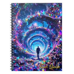 Walking Into Infinity Mystical Gem Tunnel Notebook