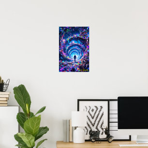 Walking Into Infinity Mystical Gem Tunnel Poster