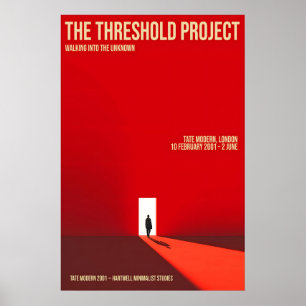 Walking Into the Unknown Poster Print  Minimal Red