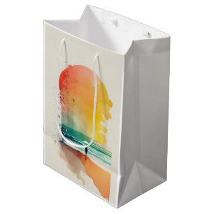 Walking into the Waves Abstract Beach Art Medium Gift Bag