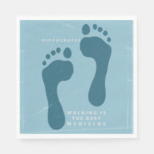 Walking is the best medicine Hippocrates quote Napkin