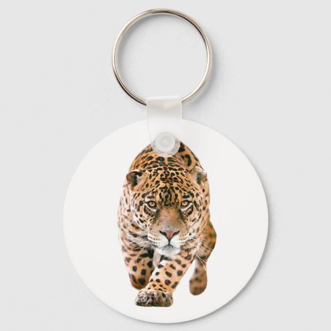 Walking Jaguar Eyes Key Ring (Front)