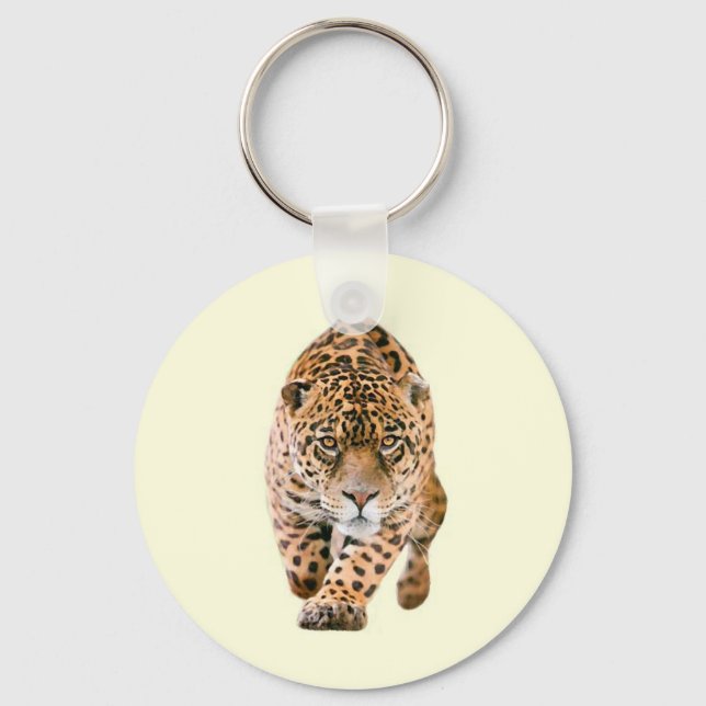 Walking Jaguar Eyes Key Ring (Front)