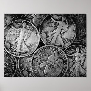 Walking Liberty Coins Poster