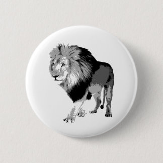 Walking Lion 6 Cm Round Badge