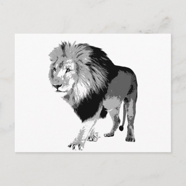 Walking Lion Postcard (Front)