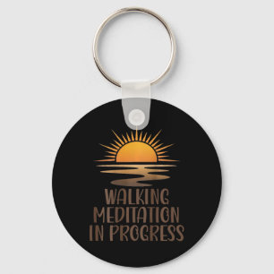 Walking Meditation In Progress Sunrise Path Yoga M Key Ring