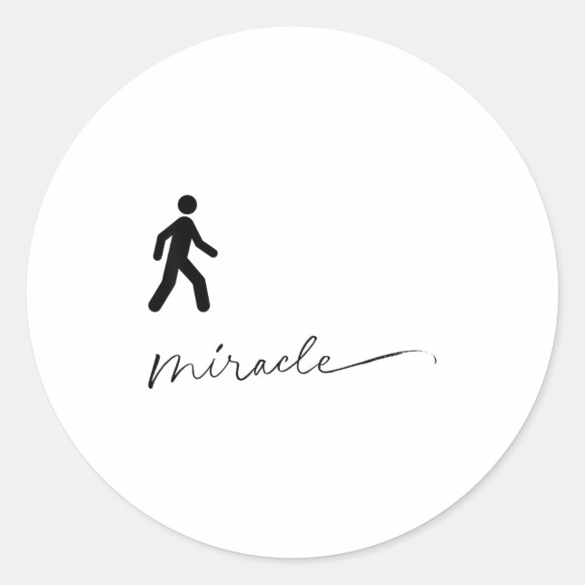 Walking Miracle Apparel  Classic Round Sticker (Front)