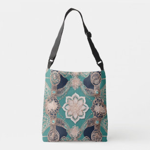 Walking on Green AI art Crossbody Bag