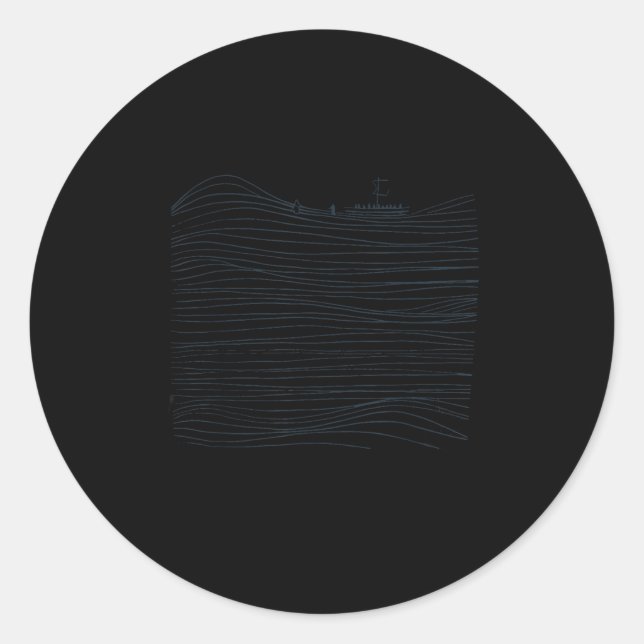 Walking On Water Boho Christian Retro Christian Fa Classic Round Sticker (Front)