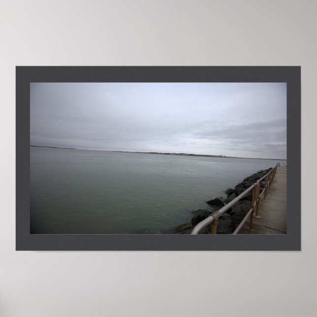 Walking Path by Ocean Poster (Front)