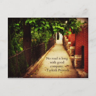 Walking Path & Friendship Proverb Postcard