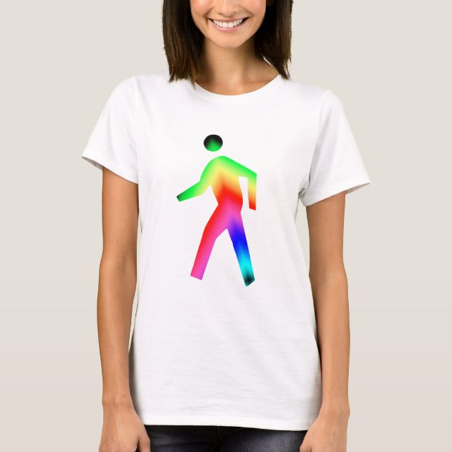 Walking Rainbow Man T-Shirt (Front)