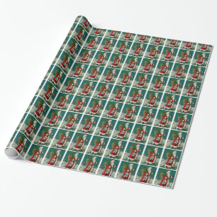 Walking Santa Wrapping Paper