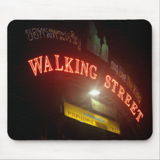 Walking Street Sign Mouse Mat