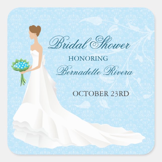 Walking the Aisle Bridal Shower Sticker (Front)