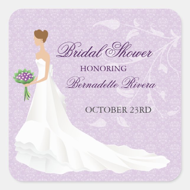Walking the Aisle Bridal Shower Sticker (Front)