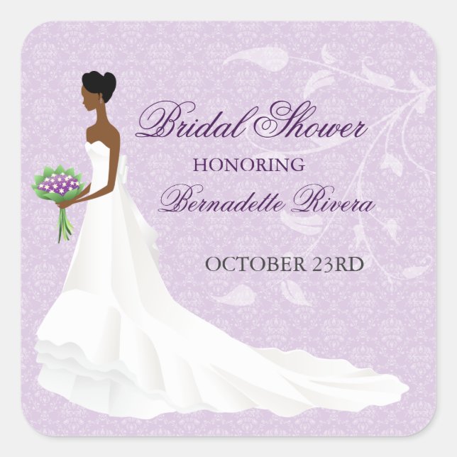Walking the Aisle Bridal Shower Sticker (Front)