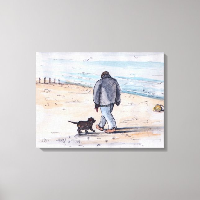 Walking the dog - 05 canvas print (Front)