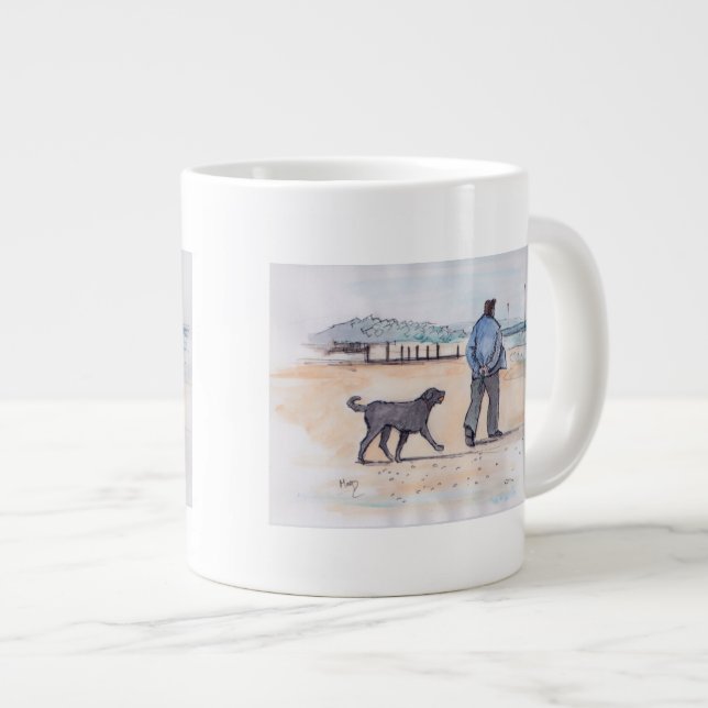 walking the dog - 07 large coffee mug (Front Right)