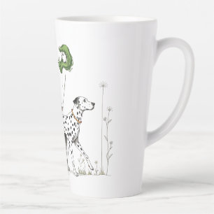 Walking the dog latte mug