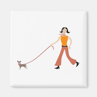 Walking the dog magnet