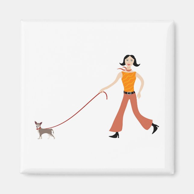 Walking the dog magnet (Front)